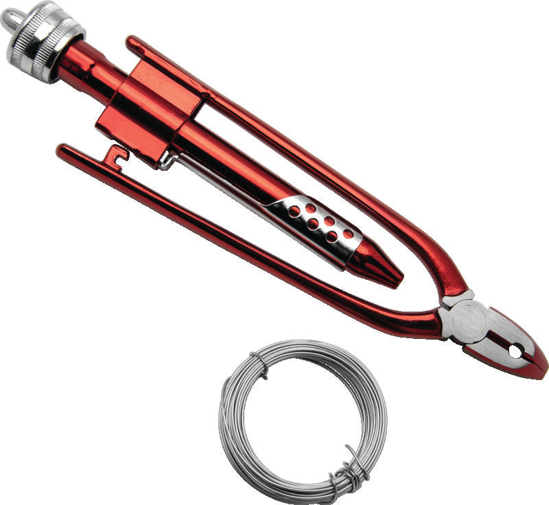 BikeMaster 6-1/2in Safety Wire Pliers w/Wire