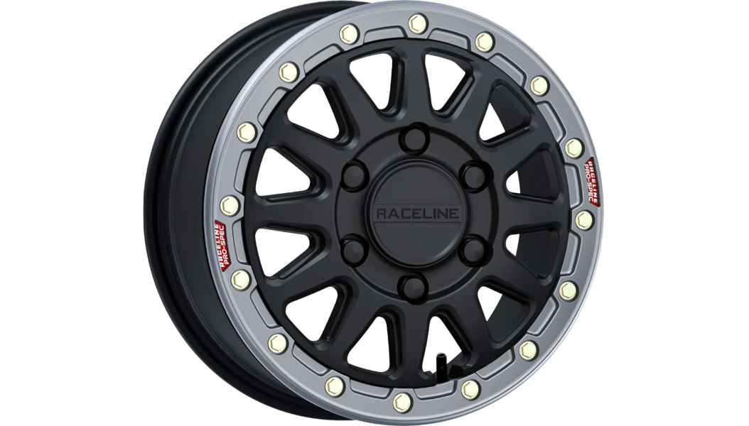 Maverick R RACELINE WHEELS Alpha Beadlock Wheel Wheel - Alpha - Front/Rear - Hyper Silver/with Black Ring - 15x6.5 - 6/139.7 - +74 mm