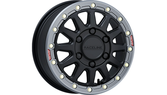 Maverick R RACELINE WHEELS Alpha Beadlock Wheel Wheel - Alpha - Front/Rear - Hyper Silver/with Black Ring - 15x6.5 - 6/139.7 - +74 mm