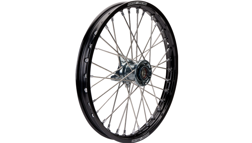 KTM - GAS GAS - HUSQVARNA - Wheel Assembly - SX-1 - Complete - Front - Black Wheel/Gray Hub - 21x1.6 - Gas Gas - Moose Racing