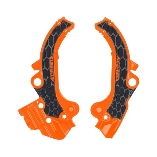 Acerbis X-Grip Frame Guards - 2024 KTM SX65 - Orange/Black