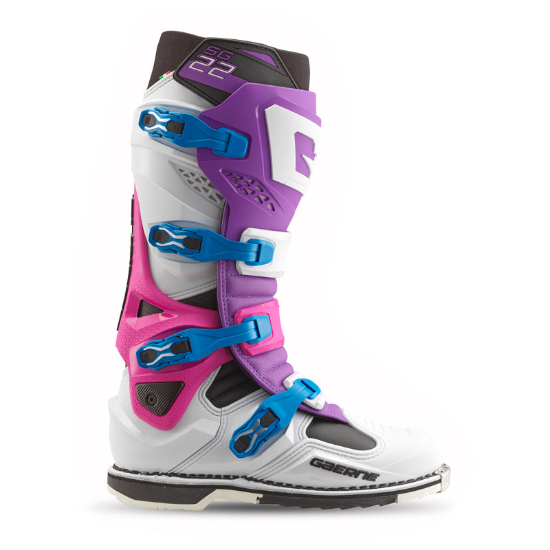 Gaerne SG22 Boot - Purple/White/Rhodamine - Size 11