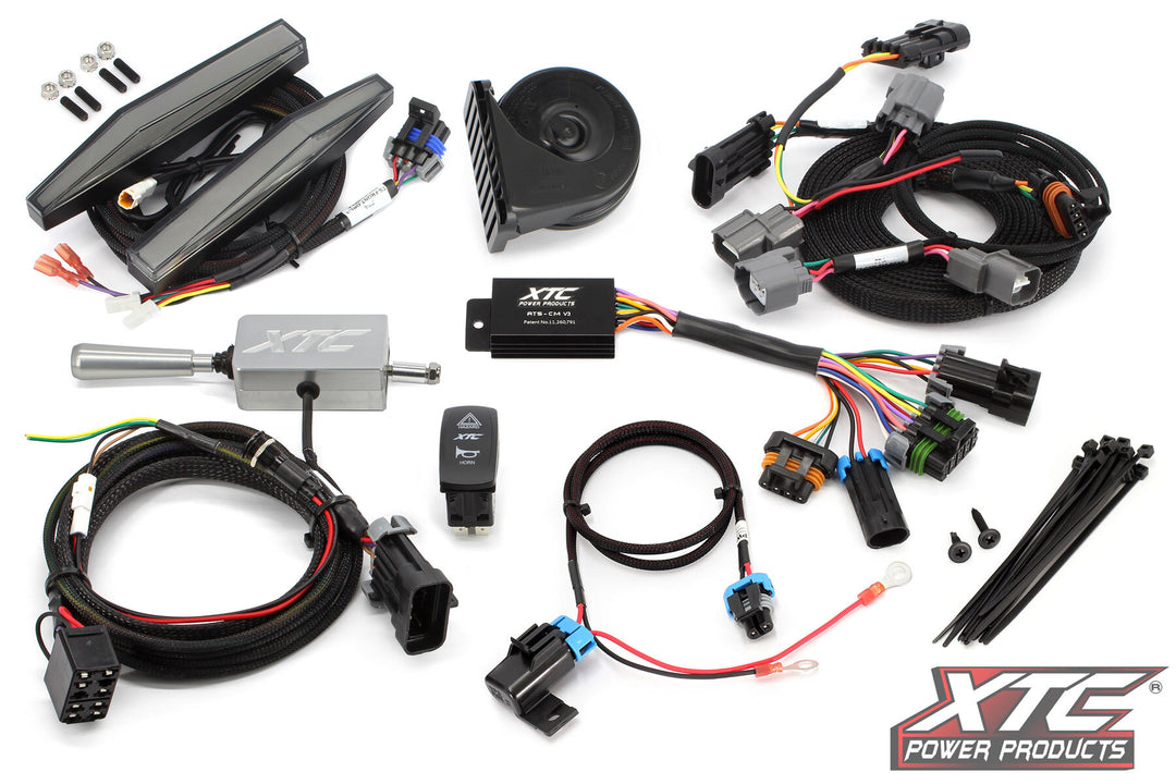 XTC Self-Canceling Turn Signal Kit with Billet Lever, Horn and X-LITE DRL - CFMOTO