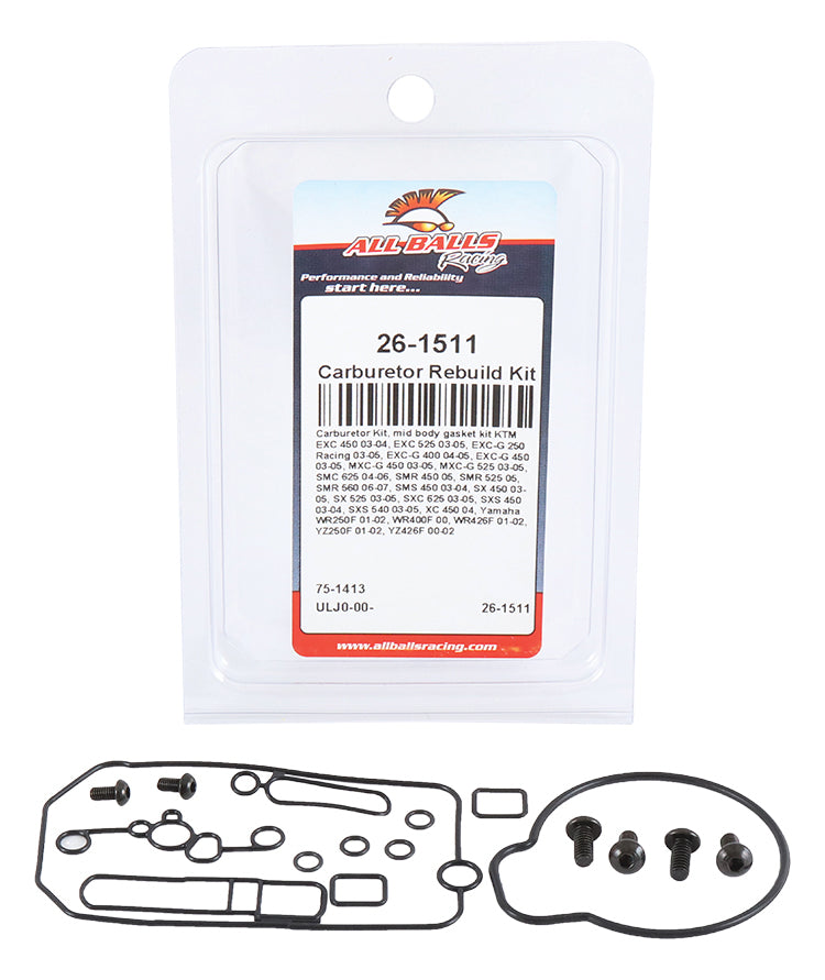 All Balls Keihin FCR Mid Body Gasket Kit