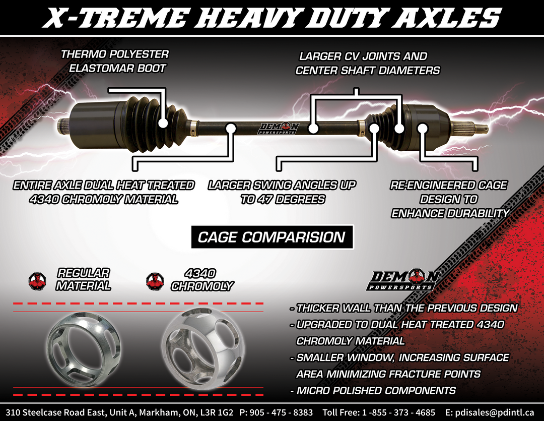 Demon Axle X-Treme Heavy-Duty Front Right Can Am Maverick X3 - Can-Am 2017-2021