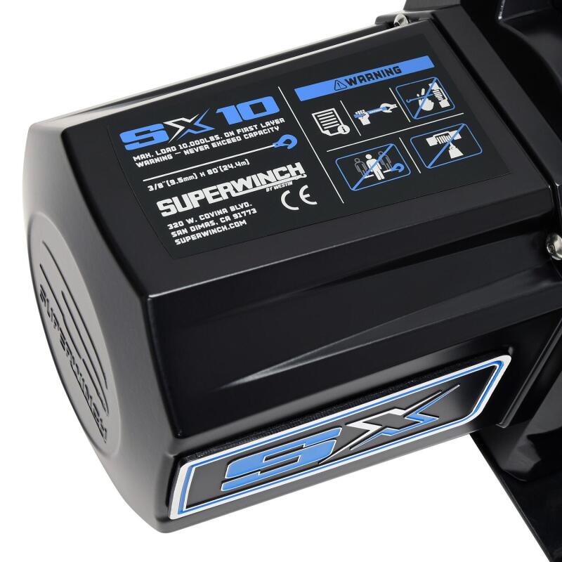 Superwinch SX10SR Synthetic Rope Winch - Semi Gloss Black