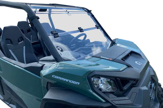 Open Trail Folding UTV Windshield - Can-Am - Maverick Trail / Sport, Commander 2021+ 2018-2026