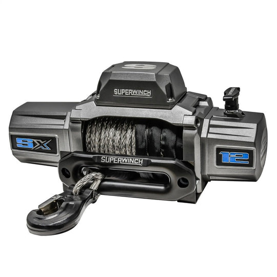 Superwinch SX 12000SR Synthetic Rope Winch - 12,000 lb - Graphite