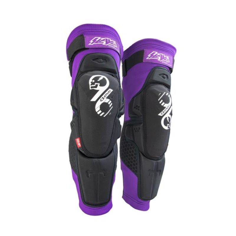 EVS Slayco96 Knee Guard Purple Black Pair Small Medium - Dune Goons