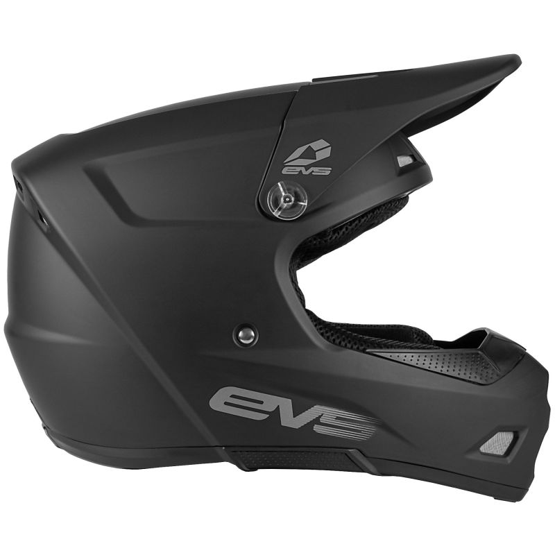 EVS T3 Solid Helmet Matte Black Youth Large - Dune Goons