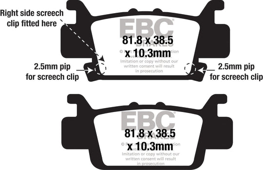 EBC Standard Brake Pads FA704SV Severe Duty SV