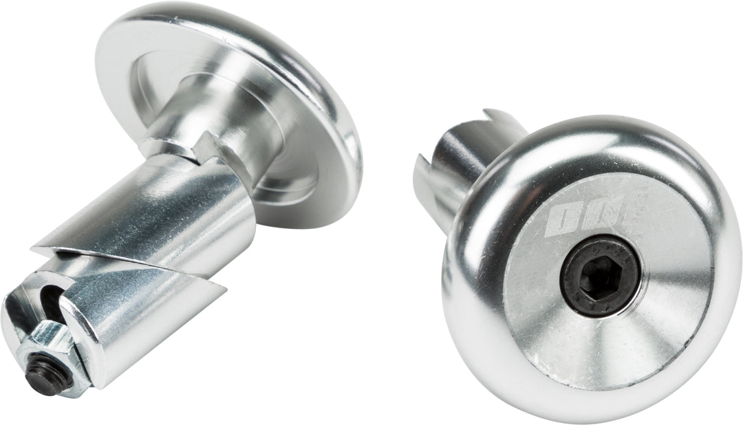 ODI Aluminum Bar End Plugs - Pair - Silver