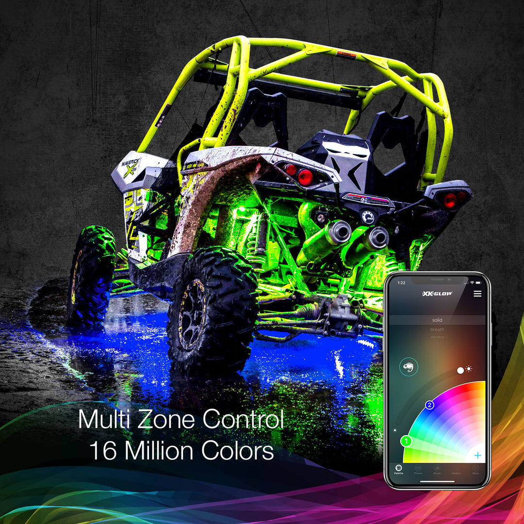 XK Glow RGB LED Rock Light Kit - XKchrome App Control