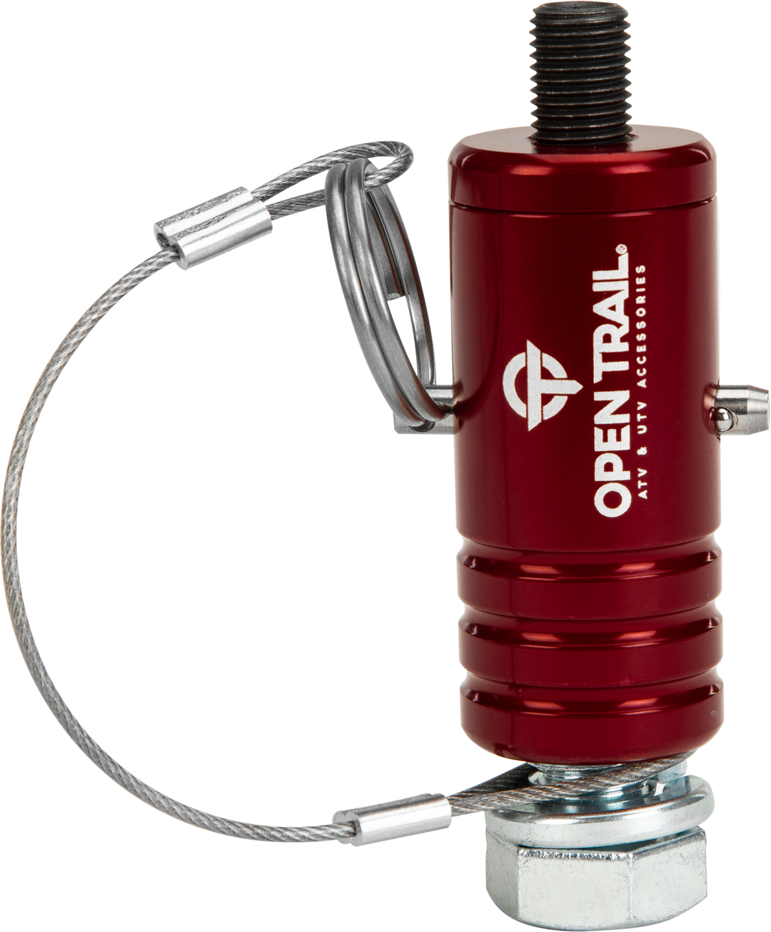 Open Trail Quick-Release Whip / Flag Mount - 3/8 in x 24mm Stud - Red