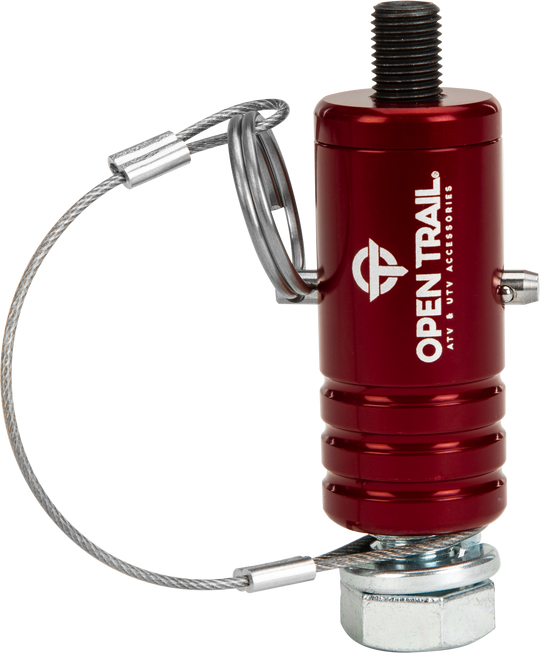 Open Trail Quick-Release Whip / Flag Mount - 3/8 in x 24mm Stud - Red