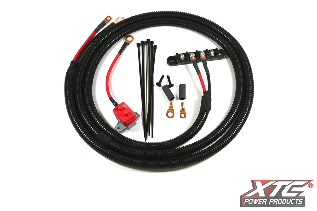 XTC Universal 4 Stud Bus Bar Power Kit - 8 ft Cable