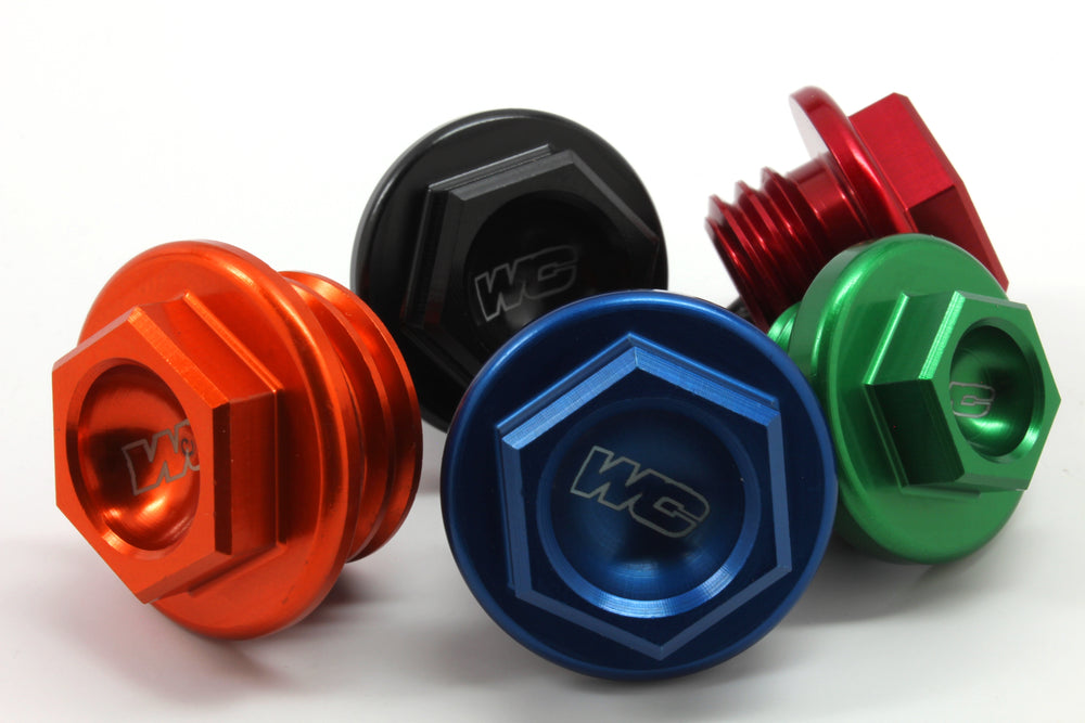 Works Connection Billet Oil Filler Plug Blue