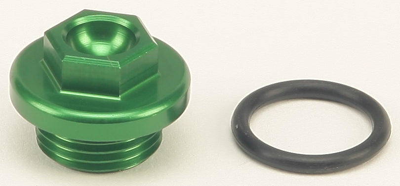 Works Connection Billet Oil Filler Plug Green