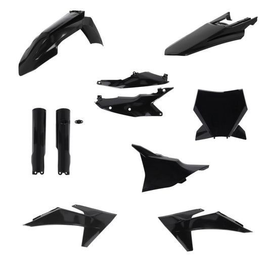 Acerbis Plastic Kit - 23-24 KTM SX/SX-F/XC/XC-F 125-450 - Black
