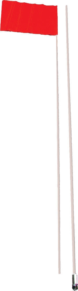 2-Piece Fiberglass Safety Flag - Straight Mount - 6 ft pole, 12 x 18 in flag
