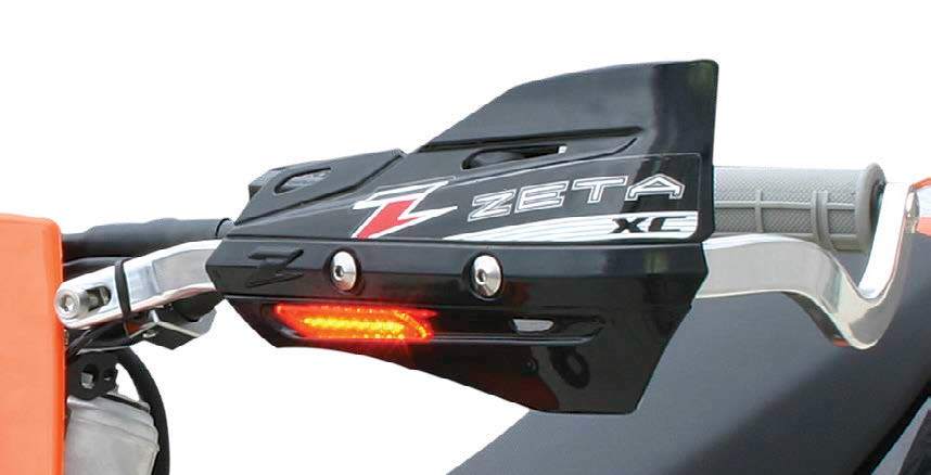 Zeta XC Flasher Protector Handguard Shields Black
