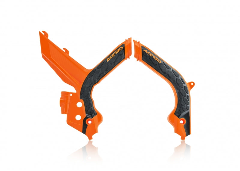 Acerbis X-Grip Frame Guards - 20-23 KTM XCF-W/EXC - Orange/Black
