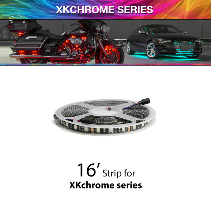 XK Glow 16ft cuttable RGB LED strip roll w/weather resistant coating