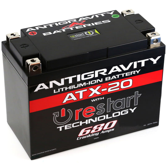 Antigravity YTX20 Lithium Battery w/ Re-Start AG-ATX20-RS