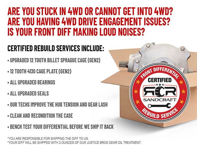 GEN 2 BULLETPROOF FRONT DIFFERENTIAL RE - BUILD 2016 RZR TURBO - Dune Goons