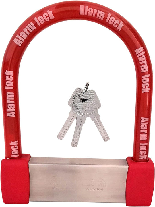 Heavy Duty Alarm U Lock – 16mm Steel, 120dB Audible Motion Alarm - Dune Goons