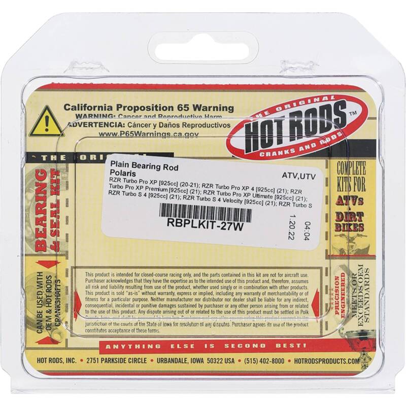 Hot Rods 2009 Polaris Sportsman 850 XP, INTL 850cc Plain Bearing Rod - Dune Goons