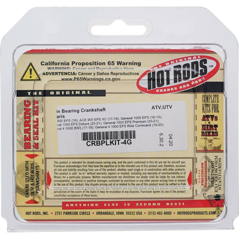 Hot Rods 2016 ACE 900 EPS/17 - 19 ACE 900 EPS XC Plain Bearing Crankshaft - Dune Goons