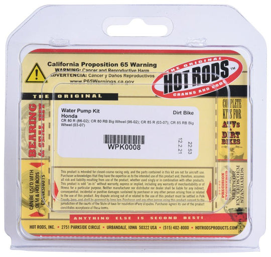 Hot Rods 86 - 02 CR 80 R/96 - 02 CR 80 RB Big Wheel Water Pump Kit - Dune Goons