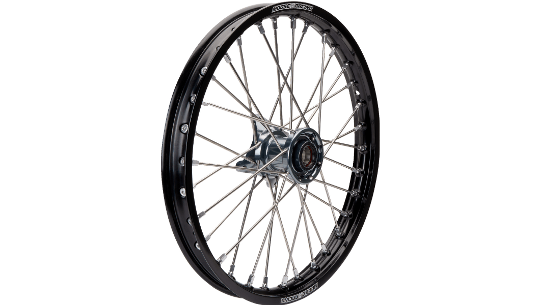 KTM - GAS GAS - HUSQVARNA - Wheel Assembly - SX - 1 - Complete - Front - Black Wheel/Gray Hub - 21x1.6 - Gas Gas - Moose Racing - Dune Goons