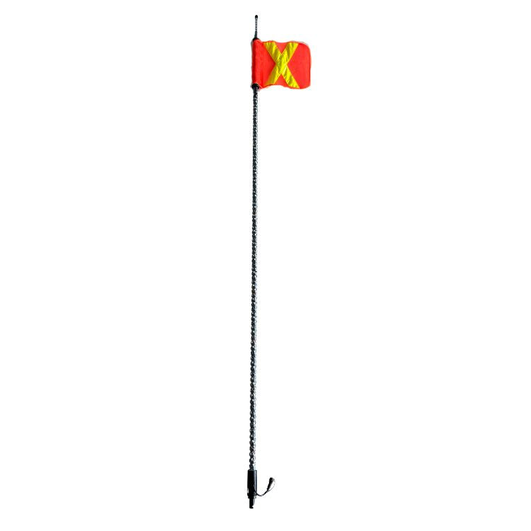 8' LED Whip Xtreme Mining Industrial Safety Single Whip