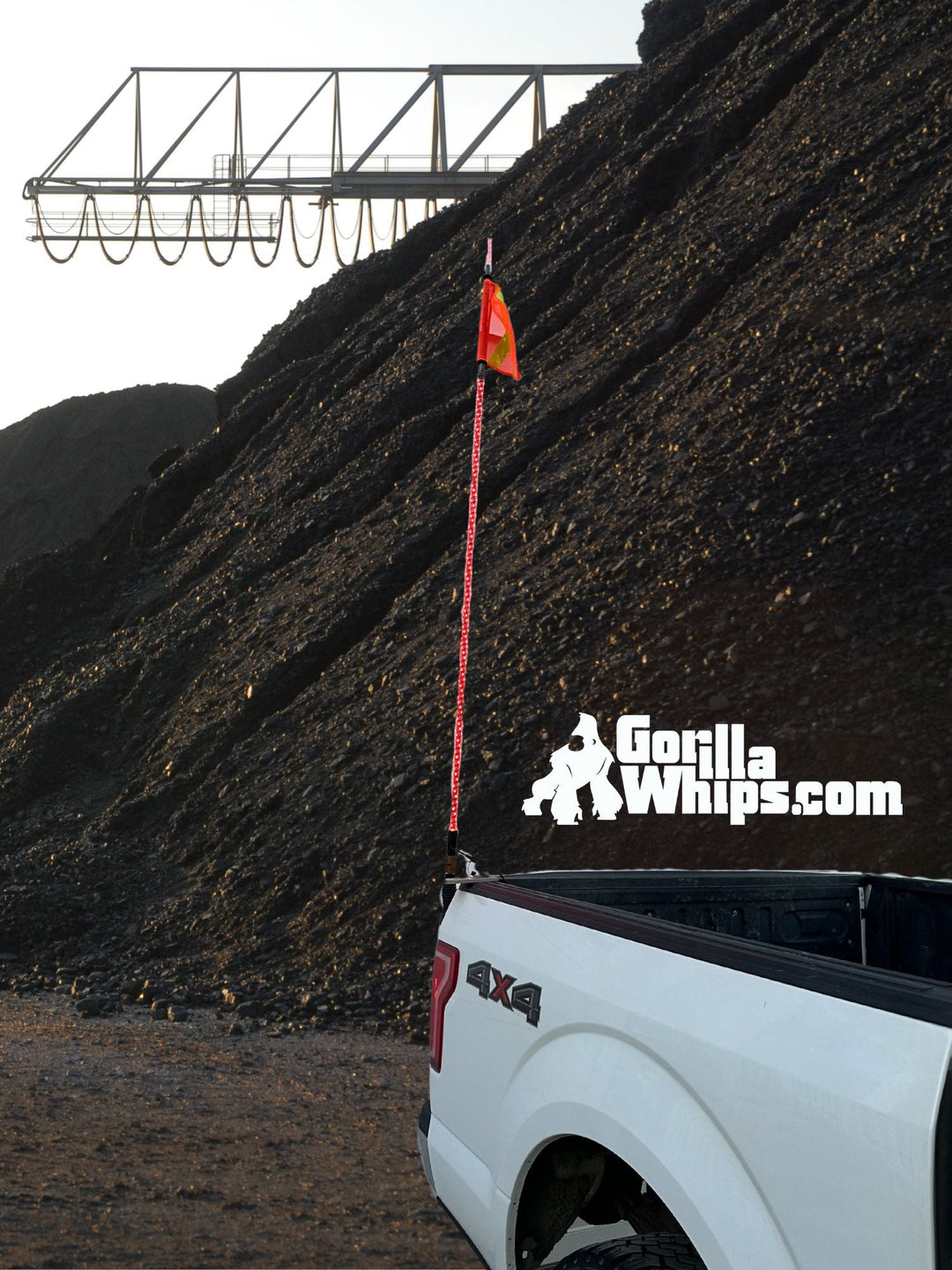 8' LED Whip Xtreme Mining Industrial Safety Single Whip