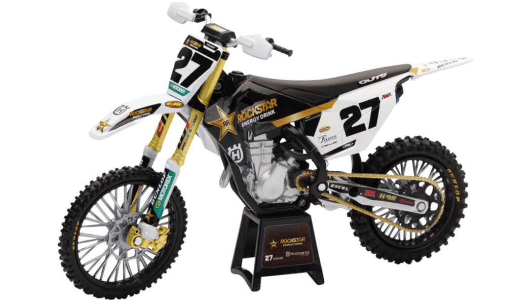 New - Ray 1:12 Rockstar Husqvarna Factory Racing Bike – Malcolm Stewart 27 7001 - 0030 / 58403 - Dune Goons