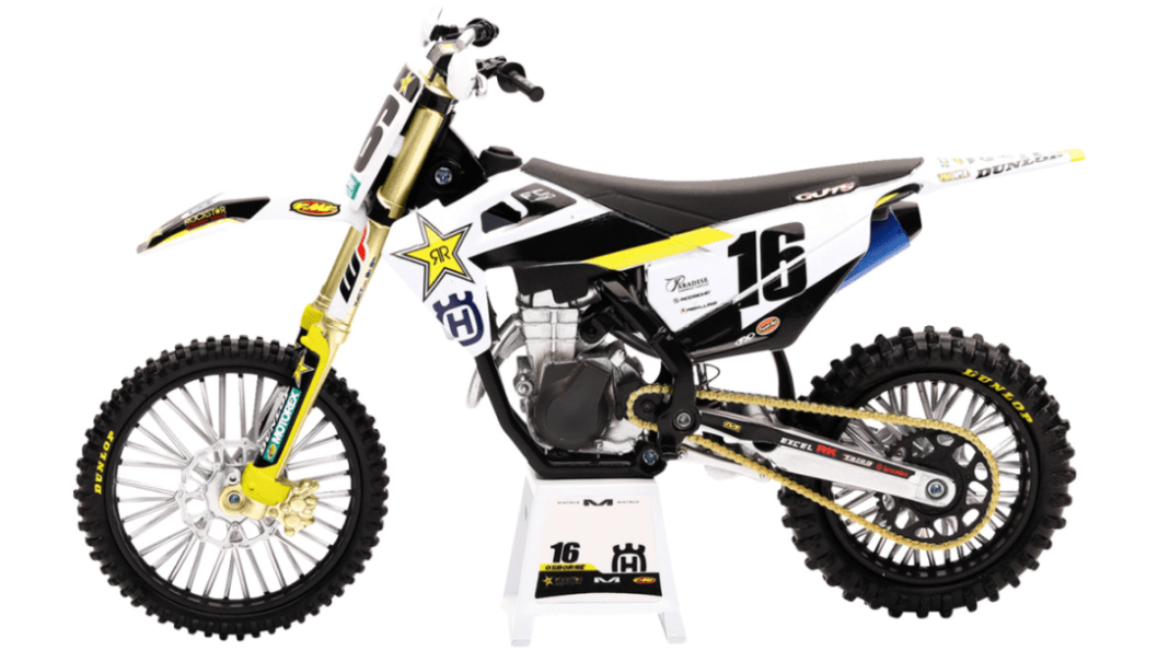New - Ray 1:12 Rockstar Husqvarna Factory Racing Bike – Zach Osborne 2020 16 7001 - 0029 / 58243 - Dune Goons