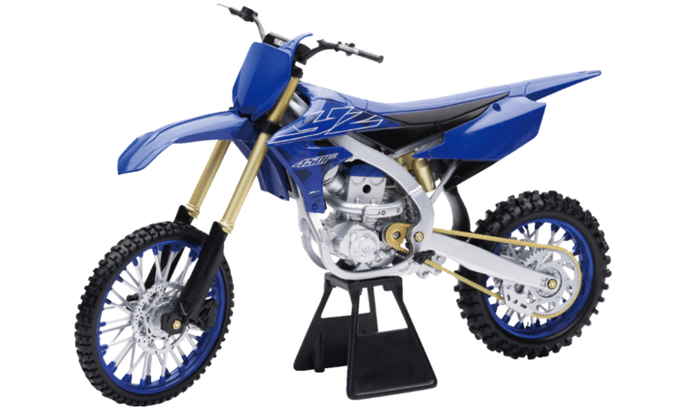 New - Ray 1:6 Yamaha YZ450F Factory Replica Bike w/ Stand – Blue/Gold/Black 7001 - 0074 / 49703 - Dune Goons
