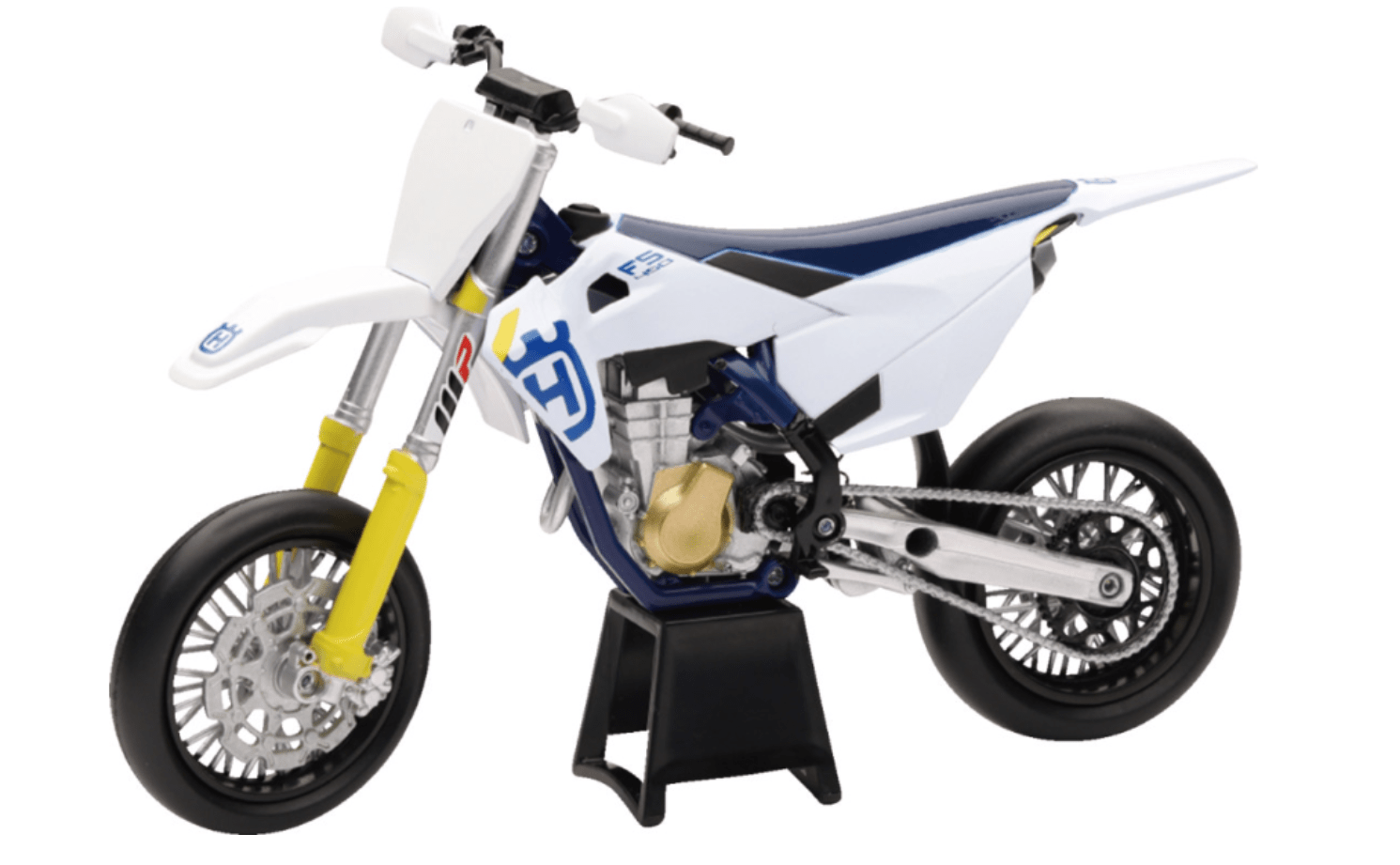 New Ray Toys Husqvarna FS450 2019 Die Cast Model - 1:12 Scale - White/Blue/Black - Dune Goons