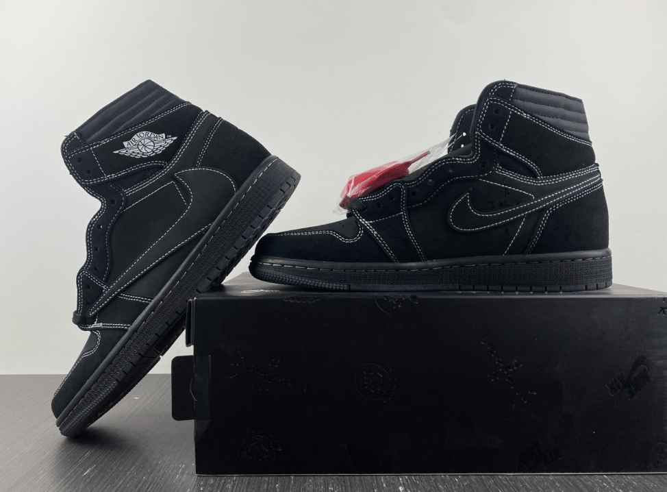 Nike x Travis Scott Air Jordan 1 High OG "Black Phantom" DM7866 - 001 – Reverse Swoosh - Dune Goons