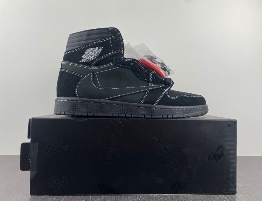Nike x Travis Scott Air Jordan 1 High OG "Black Phantom" DM7866 - 001 – Reverse Swoosh - Dune Goons