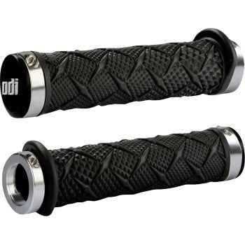 ODI Xtreme Lock - On ATV Grips – Black/Silver - Dune Goons