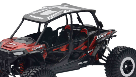 Polaris RZR XP 4 Turbo EPS Rock Crawler - 1:18 Scale - Titanium Metallic - Dune Goons