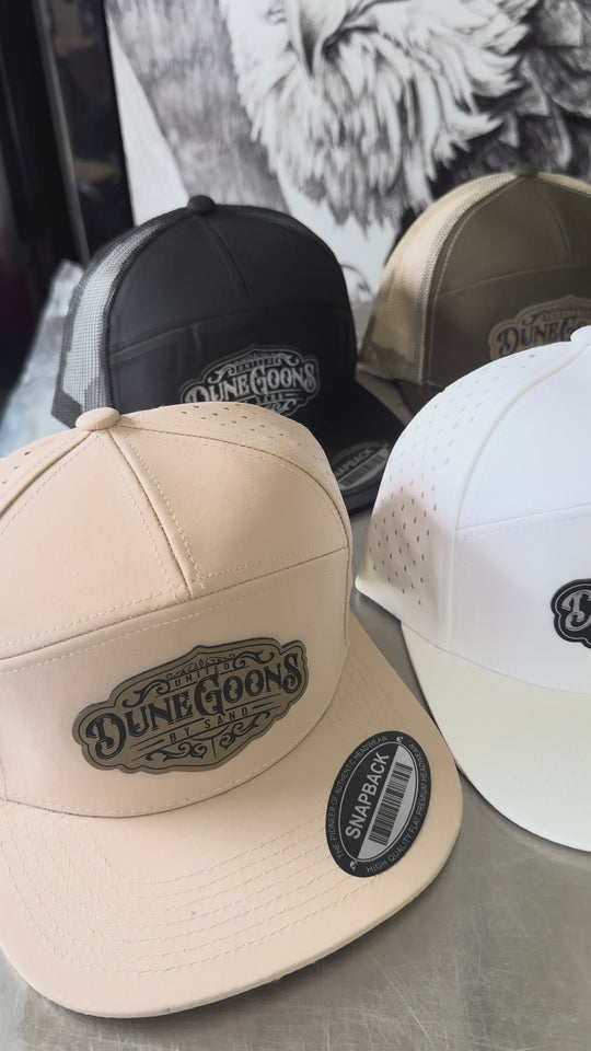 Dune Goons 2025 Logo Hat – Laser Vented 7 Panel Snapback