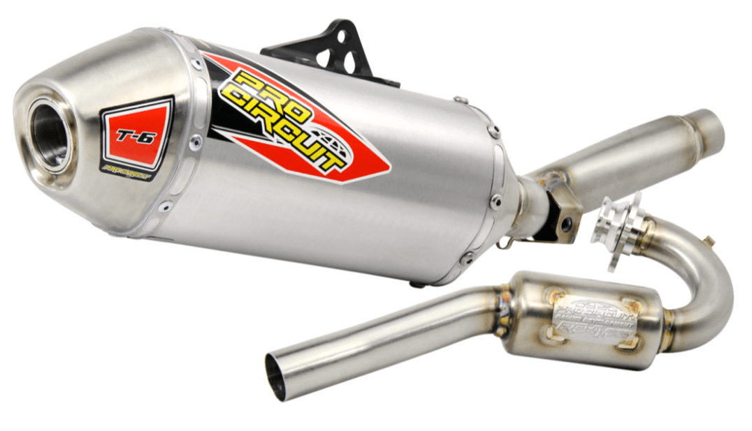 Pro Circuit T - 6 Exhaust System - Honda CRF150R (2007 - 2016) - Stainless Steel/Aluminum with RC - 4 Resonance Chamber - Made in USA - Dune Goons