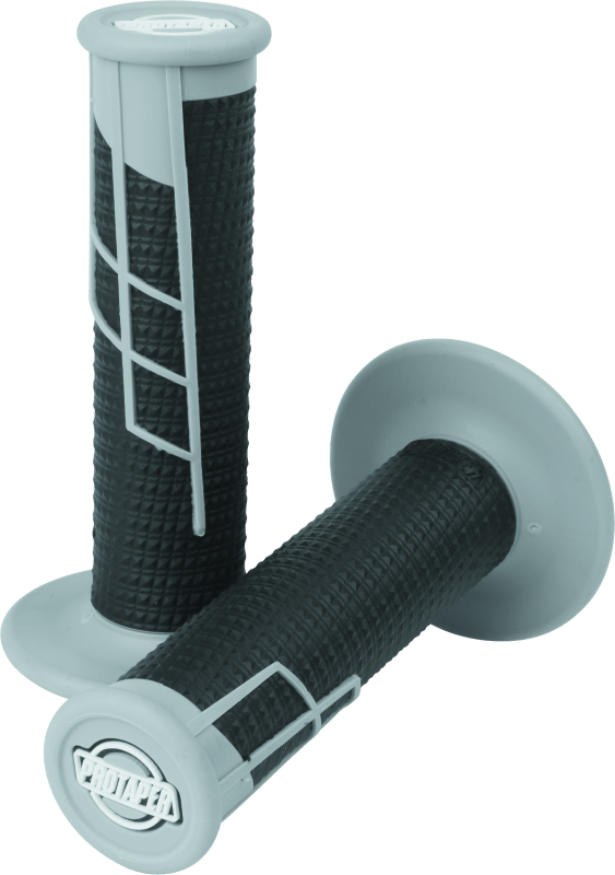 ProTaper Clamp - On 1/2 Waffle Grips - Gray/Black - Lock - On Design - Dune Goons
