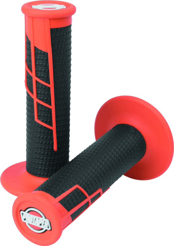 ProTaper Clamp - On 1/2 Waffle Grips - Orange/Black - Lock - On Design - Dune Goons