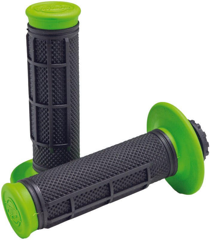 ProTaper Pro Series Clamp - On Grips - 1/2 Waffle - Green/Black - Dune Goons