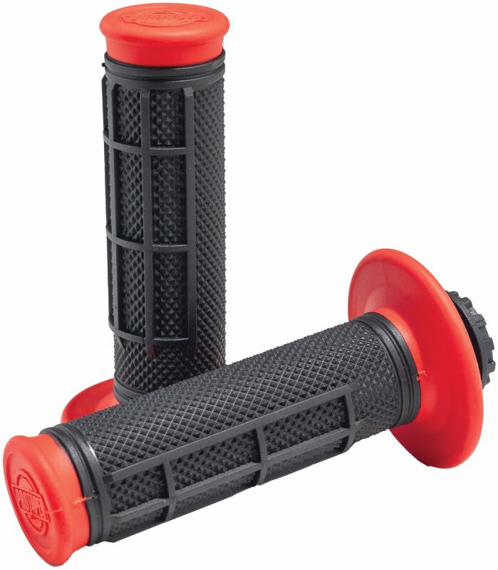 ProTaper Pro Series Clamp - On Grips - 1/2 Waffle - Red/Black - Dune Goons